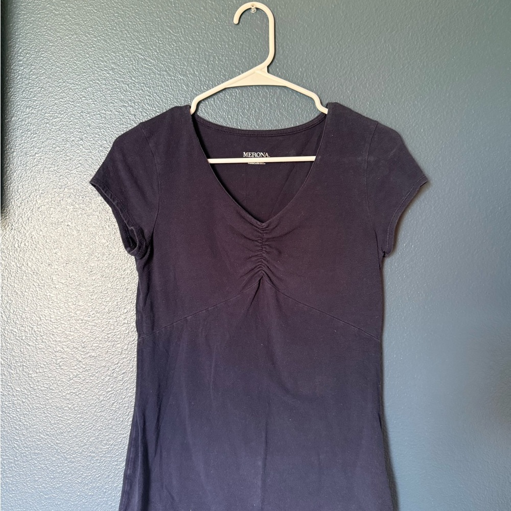 Merona Women's Dark Blue Short Sleeve Top